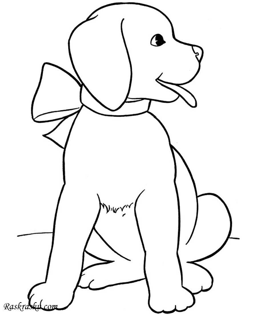 Раскраска Детская собака  Раскраски собаки для детей