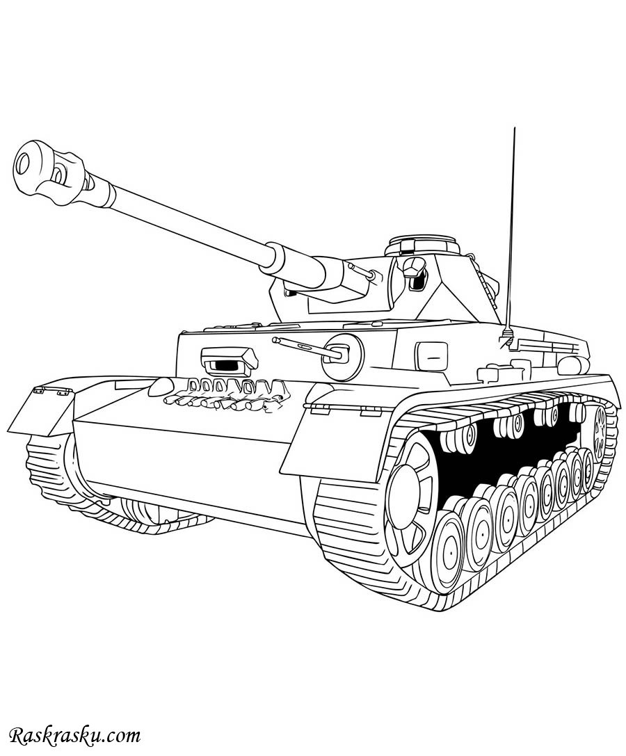 Раскраска танк т34 Военная техника