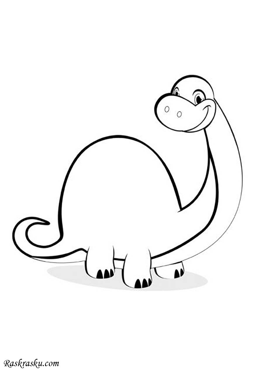 Динозавры раскраска для детей 3-4 лет диплодока