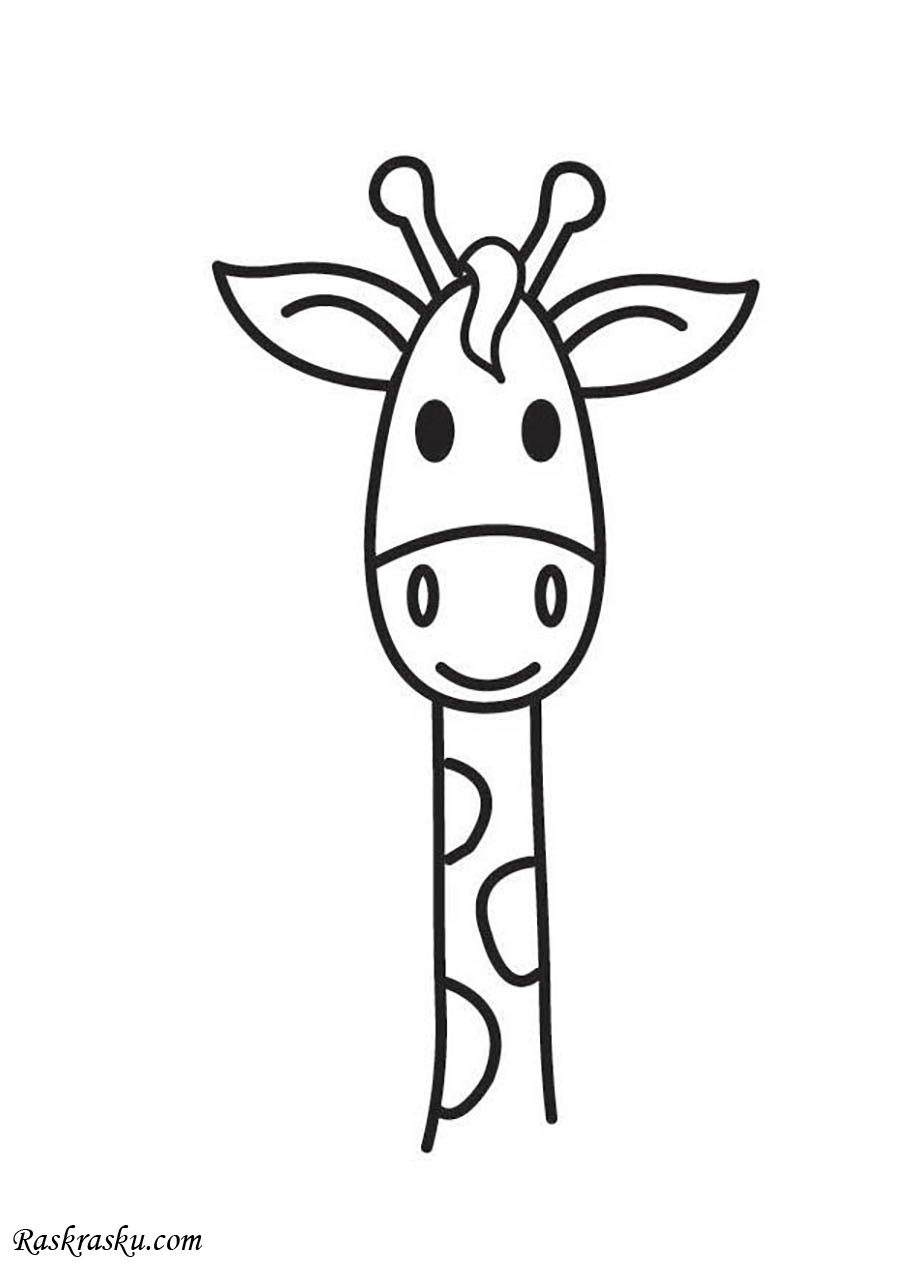 Голова жирафа раскраска